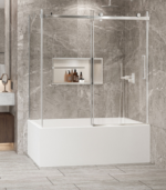 Zitta Bellini Right Door Corner Bathtub Door 60 x 32-Inch - Image 4