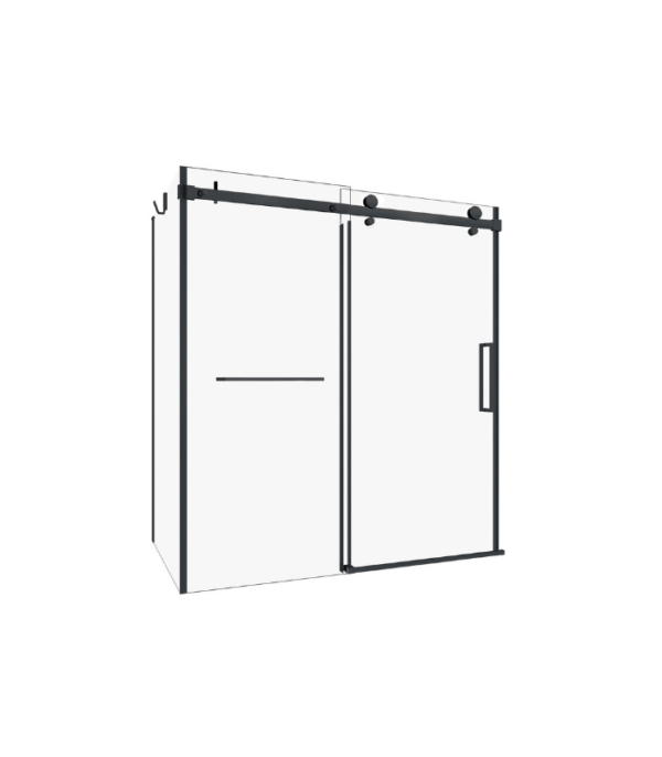 Zitta Bellini Right Door Corner Bathtub Door 60 x 32-Inch - Image 2