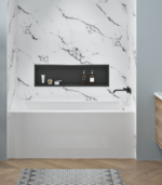 Zitta Bianzo 60 x 76-Inch Aluminum Wall White Marble M60763A02ZM