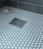 Zitta C1 Square Shower Drain Grate 4 x 4-Inch Stainless Steel Linear Pattern AD0404CLC16