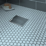 Zitta C1 Square Shower Drain Grate 8 x 8-Inch Stainless Steel Linear Pattern AD0808CLC16