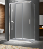 Zitta Caldara Left Wall Right Door Return Sliding Shower Door 48 x 32-Inch Chrome
