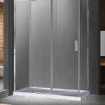 Zitta Caldara Left Wall Right Door Return Sliding Shower Door 54 x 32-Inch Chrome