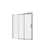 Zitta Caldara 60-Inch Alcove Sliding Bathtub Door Chrome Clear Glass - Image 2