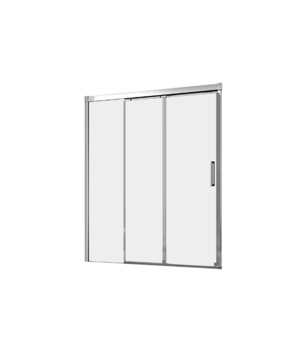 Zitta Caldara 60-Inch Alcove Sliding Bathtub Door Chrome Clear Glass - Image 2