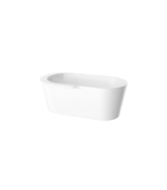 Zitta Esla 59 7/8 x 31 11/16 x 23 1/16-Inch Acrylic Oval Freestanding Bathtub Glossy Matte White - Image 2
