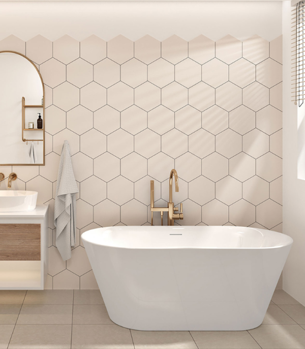 Zitta Celio 60 x 30 11/16 x 23 5/8-Inch Acrylic Oval Freestanding Bathtub Glossy Matte White - Image 3