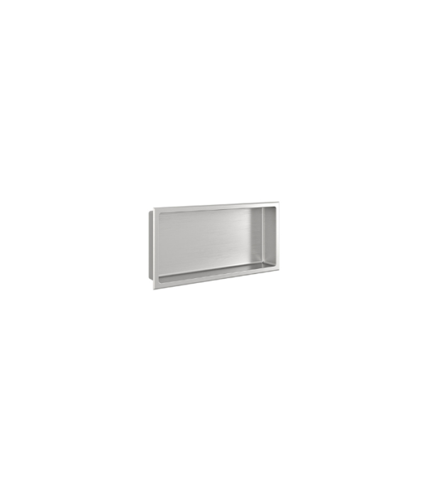 Zitta Collection 12 x 24-Inch Stainless Steel Shower Niche Matte Black Brushed - Image 2