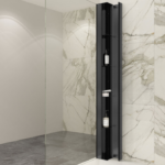 Zitta Collection 73-Inch Corner Storage Unit Matte Black ACC00170
