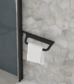 Zitta Collection AS005807 Washcloth Holder Shelf Matte Black