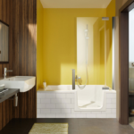 Zitta Duett 60 Right Alcove Bathtub with Shower Door 60 x 29 1/2 x 21 5/8 Acrylic Glossy White TD16030TTDROZ