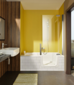 Zitta Duett 60 Right Alcove Bathtub with Shower Door 60 x 29 1/2 x 21 5/8 Acrylic Glossy White TD16030TTDROZ
