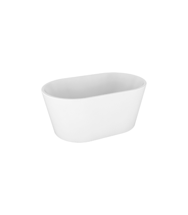 Zitta Espa 53 3/4 x 31 1/2 x 24-Inch Acrylic Freestanding Bathtub Glossy Matte White - Image 2