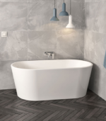 Zitta Espa 53 3/4 x 31 1/2 x 24-Inch Acrylic Freestanding Bathtub Glossy Matte White - Image 3