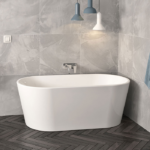 Zitta Espa 53 3/4 x 31 1/2 x 24-Inch Acrylic Freestanding Bathtub Glossy Matte White