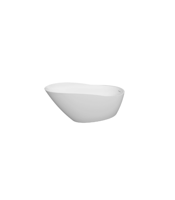 Zitta Frank 66 1/16 x 31 1/4 x 30 3/8-Inch Acrylic Freestanding Bathtub Glossy Matte White - Image 2