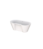 Zitta Humda 60 x 30 11/16 x 23 5/8-Inch Acrylic Rectangular Freestanding Bathtub Glossy Matte White - Image 2