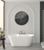 Zitta Humda 60 x 30 11/16 x 23 5/8-Inch Acrylic Rectangular Freestanding Bathtub Glossy Matte White - Image 3