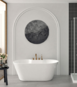 Zitta Humda 60 x 30 11/16 x 23 5/8-Inch Acrylic Rectangular Freestanding Bathtub Glossy Matte White
