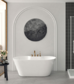 Zitta Humda+ 60 x 30 11/16 x 23 5/8-Inch Acrylic Freestanding Bathtub with Removable Apron - Image 3