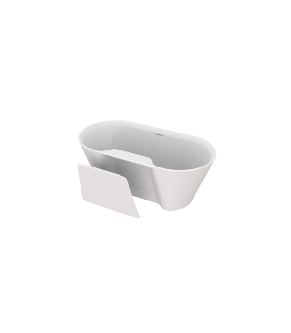 Zitta Humda+ 60 x 30 11/16 x 23 5/8-Inch Acrylic Freestanding Bathtub with Removable Apron - Image 2