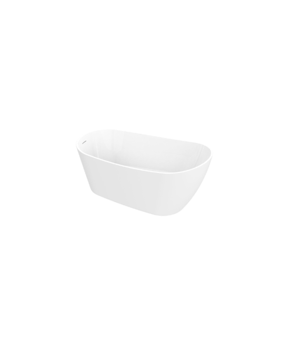 Zitta Issa 2.0 59 x 28 15/16 x 27 3/16-Inch Acrylic Freestanding Bathtub Glossy Matte White Black - Image 5