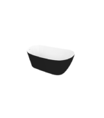 Zitta Issa 2.0 59 x 28 15/16 x 27 3/16-Inch Acrylic Freestanding Bathtub Glossy Matte White Black - Image 3