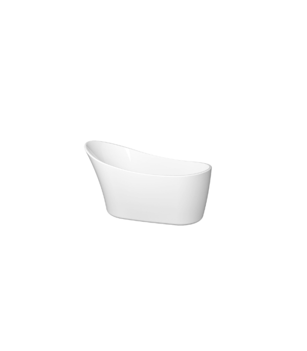 Zitta Kanwa 54 3/8 x 26 3/4 x 30 3/4-Inch Acrylic Freestanding Bathtub Glossy Matte White - Image 2