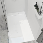 Zitta Liss 48 x 32-Inch Left Drain Alcove Shower Base Glossy White B4832LREG1BUL