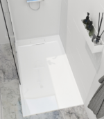 Zitta Liss 48 x 32-Inch Left Drain Alcove Shower Base Glossy White B4832LREG1BUL