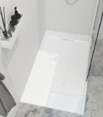 Zitta Liss 48 x 32-Inch Right Corner Shower Base Glossy White B4832LREG1RI