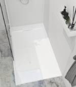 Zitta Liss 48 x 36-Inch Left Drain Alcove Shower Base Glossy White B4836LREG1BUL
