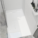 Zitta Liss 48 x 36-Inch Right Drain Alcove Shower Base Glossy White B4836LREG1BUR