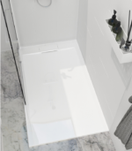 Zitta Liss 48 x 36-Inch Right Drain Alcove Shower Base Glossy White B4836LREG1BUR