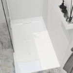 Zitta Liss 60 x 32-Inch Right Drain Alcove Shower Base Glossy White B6032LREG1BUR