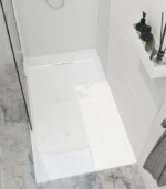 Zitta Liss 60 x 32-Inch Right Drain Alcove Shower Base Glossy White B6032LREG1BUR