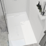 Zitta Liss 72 x 36-Inch Left Drain Alcove Shower Base Glossy White B7236LREG1BUL