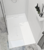 Zitta Liss 72 x 36-Inch Right Drain Alcove Shower Base Glossy White B7236LREG1BUR
