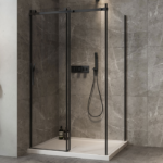 Zitta Minia 48 x 32-Inch Sliding Corner Shower Door, Left Wall Setup