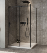 Zitta Minia 48 x 32-Inch Sliding Corner Shower Door, Left Wall Setup
