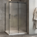 Zitta Minia Fluted Shower Door Left Door Right Wall 48 x 32-Inch