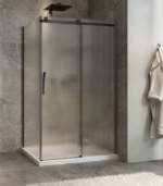 Zitta Minia Fluted Shower Door Left Door Right Wall 48 x 32-Inch