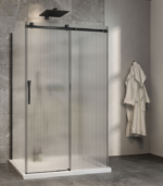 Zitta Minia Left Door Wall Mount Fluted Shower Door 48 x 32-Inch - Image 2