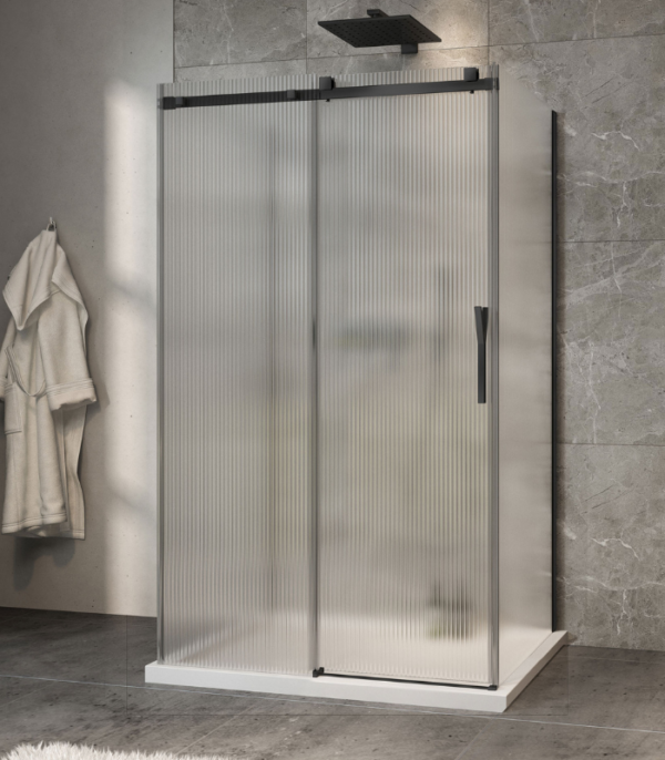 Zitta Minia Right Door Wall Mount Fluted Shower Door 48 x 32-Inch - Image 2