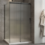 Zitta Minia Fluted Shower Door Right Door Right Wall 48 x 32-Inch