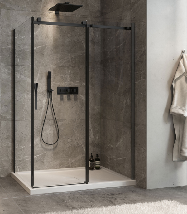 Zitta Minia 54 x 32-Inch Sliding Return Shower Door, Right Wall, Left Door - Image 2