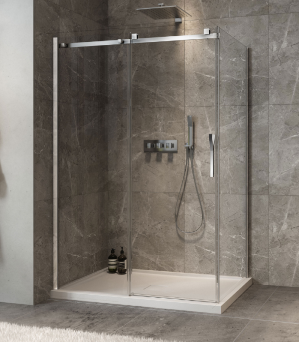 Zitta Minia 54 x 32-Inch Sliding Return Shower Door, Left Wall, Right Door - Image 2