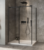 Zitta Minia 54 x 32-Inch Sliding Return Shower Door, Left Wall, Right Door