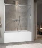 Zitta Minia 60-Inch Alcove Sliding Clear Glass Bathtub Door - Image 2