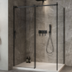 Zitta Minia 60 x 32-Inch Sliding Corner Shower Door, Left Wall Setup